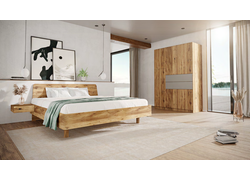 die holzschmiede® Holzmöbel Bett Tonda mit Schrank Jaso, eweils behandelt mit dem Möbelöl von Biofa.  | © die holzschmiede® Thurnau