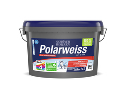 Farbeimer SCHÖNER WOHNEN Polarweiss, blaues Ettiket, 1 Liter, Basis 4