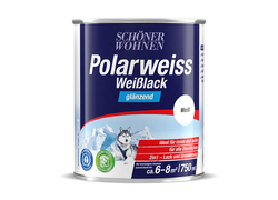 750 Mililiter Eimer Polarweiss Weißlack glänzend, Schöner Wohnen