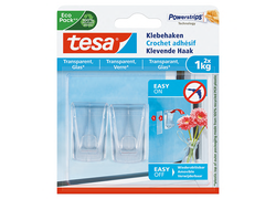 Verpackung tesa Powerstrips® transparent, Klebehaken, 2 mal 1Kg