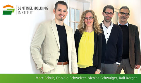Die neue SHI Geschäftsführung von links Marc Schuh, Daniela Schweizer, Nicolas Schwaiger und Ralf Kärger